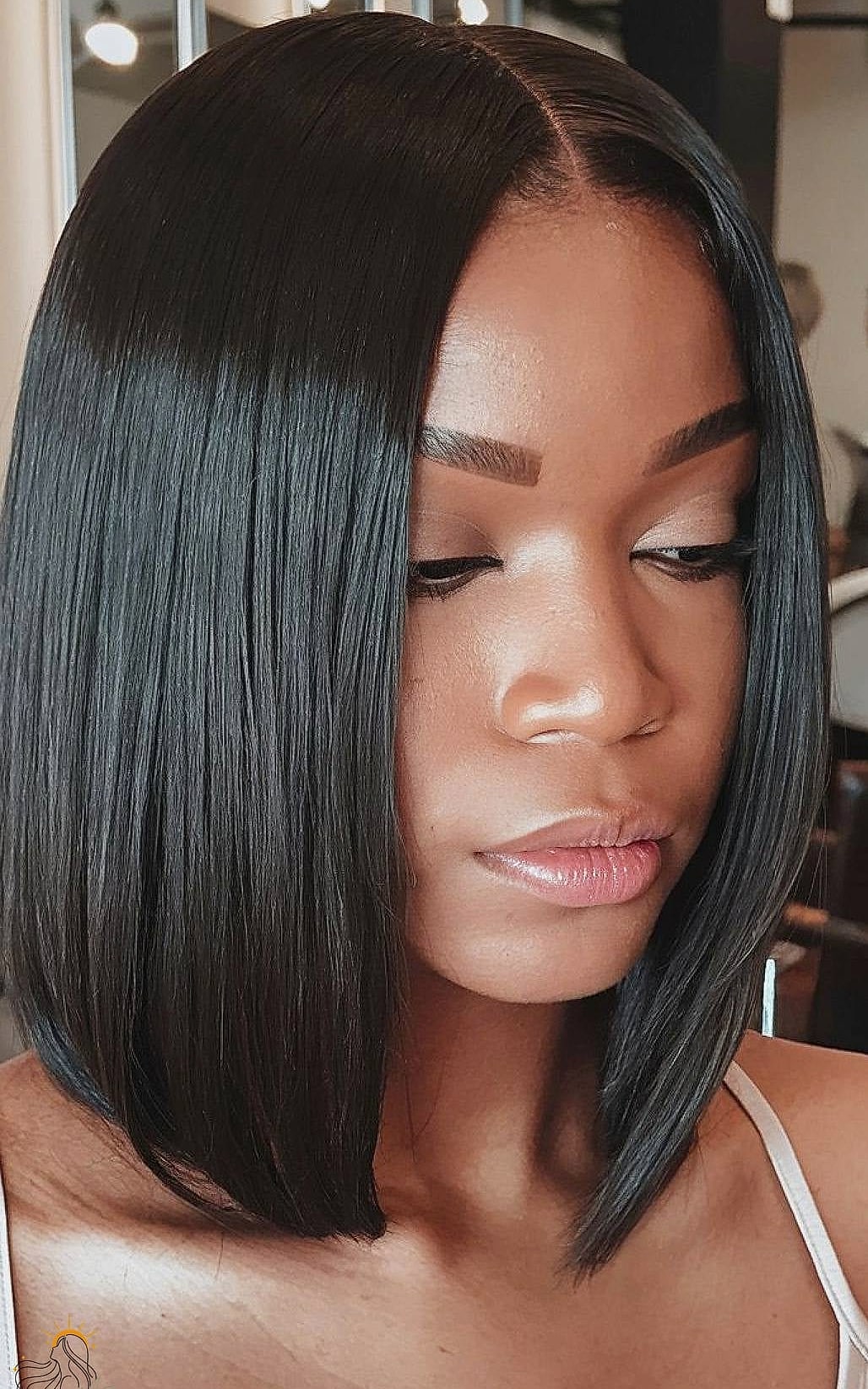 15 Silk Press Natural Hair Short Hairstyles That Are Actually Easy to DIY 5 Asymmetrical Bob