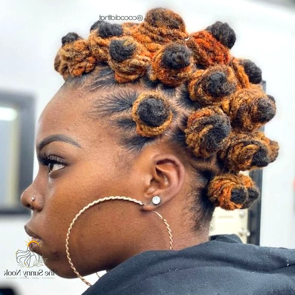 Bantu Knot-Inspired Loc Updo