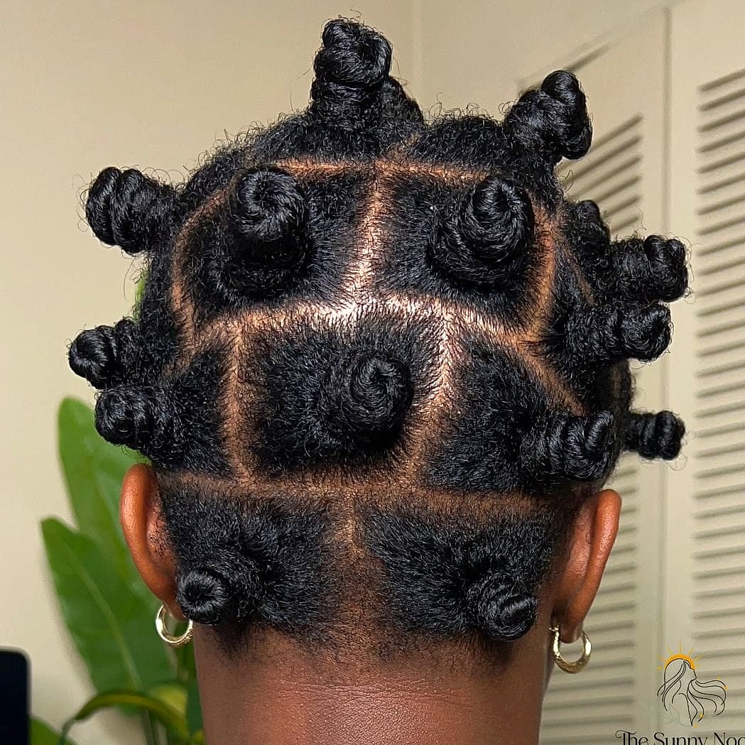 20 Hairstyles For Short Natural Hair That Belong on Your Inspiration Board 16 Bantu Knots on Short Hair