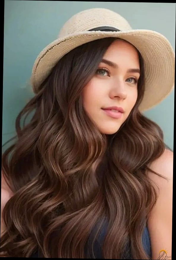 16 Stunning Hat Hairstyles Long Hair Worth Bookmarking Today 5 Beachy Waves Left Down