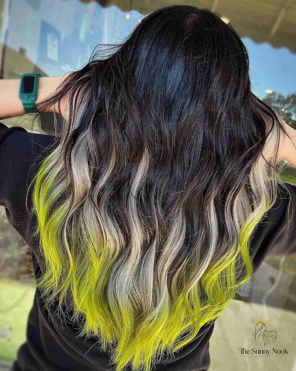 23 Color 4 Braids for the Ultimate Glow Up 22 Black Waves with Blonde and Yellow Tips