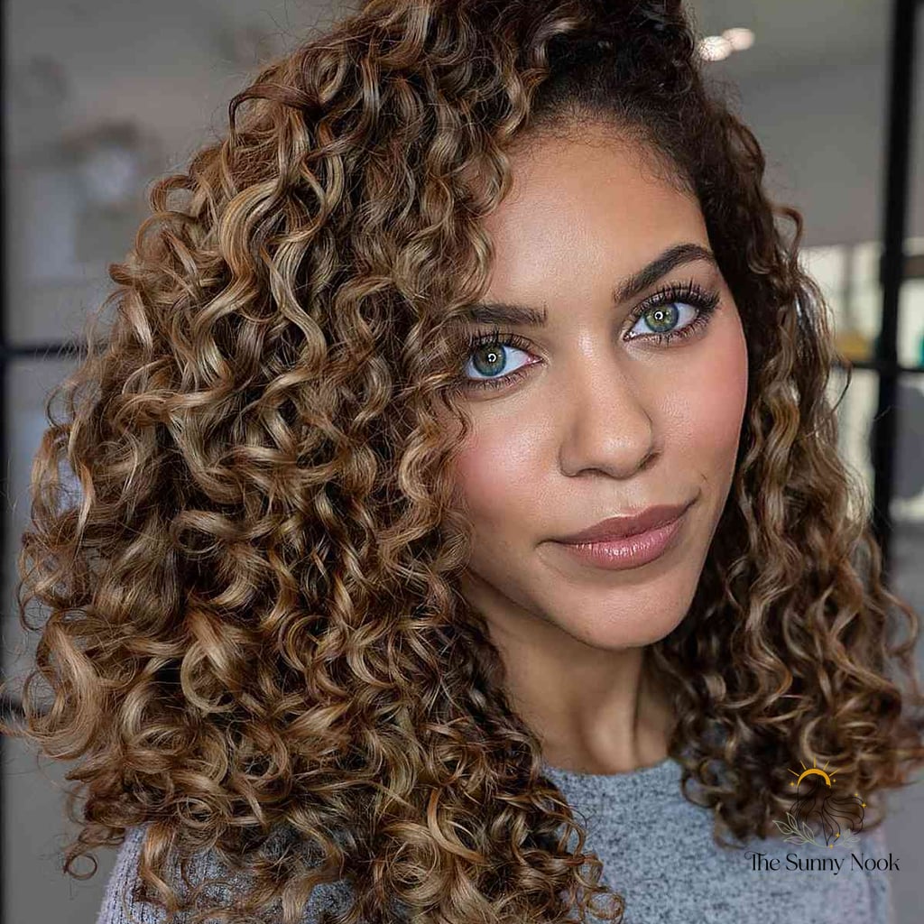 11 Hairstyles For Medium Length Hair Curly You'll Want to Re-Create Immediately 4 Blonde Curls with a Deep Side Part