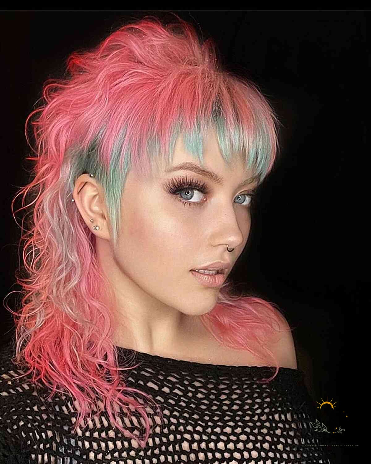 23 Color 4 Braids for the Ultimate Glow Up 10 Bold Pink Mid-Length Hair with Bluish Green Accents