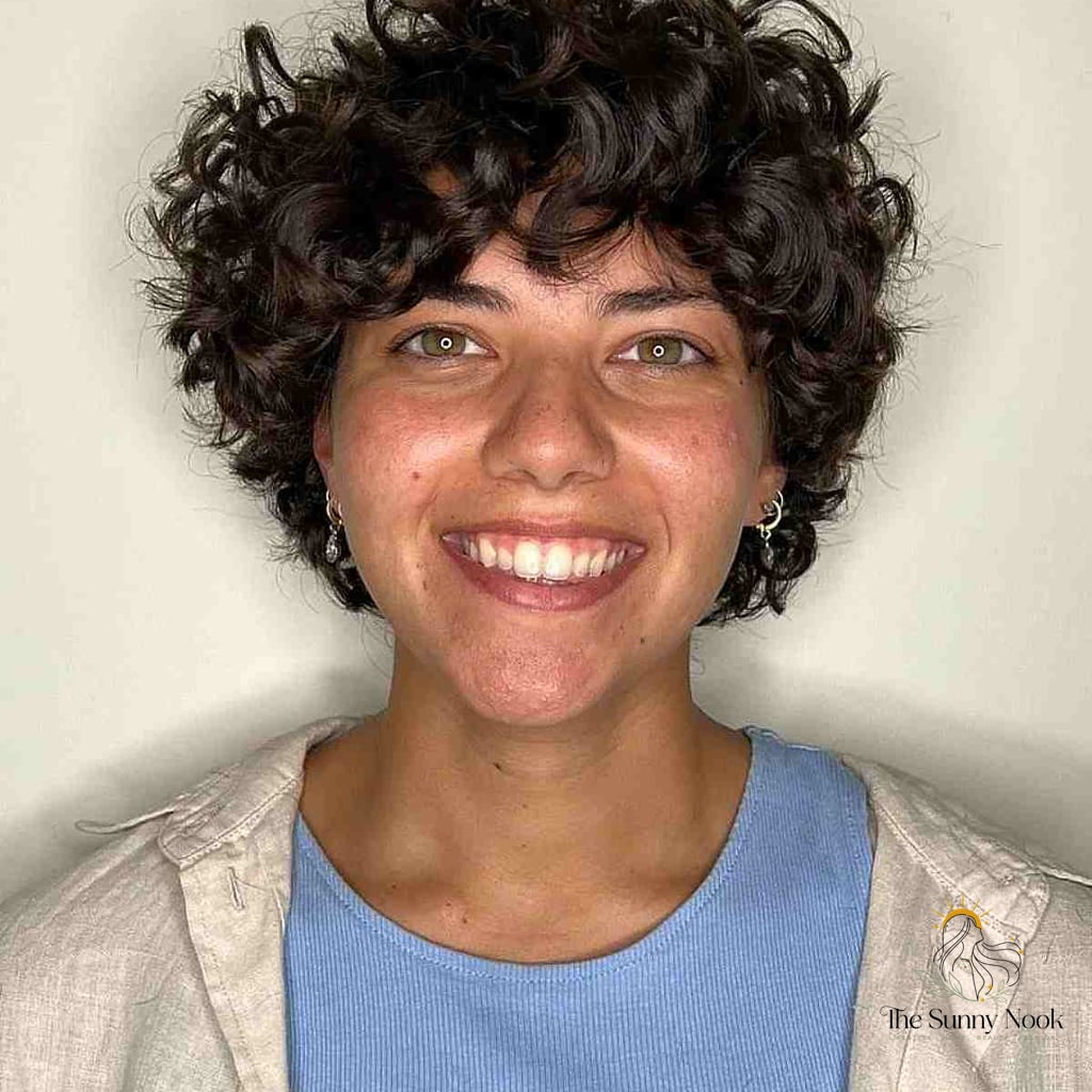 Bowl Cut with Defined Curls