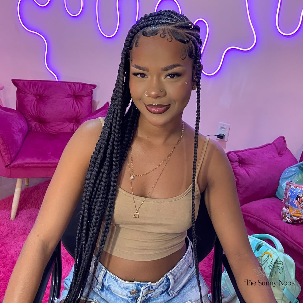 23 Braid Hairstyles For Long Hair You'll Want to Re-Create Immediately 15 Box Braids with Curly Pieces That Soften the Whole Thing