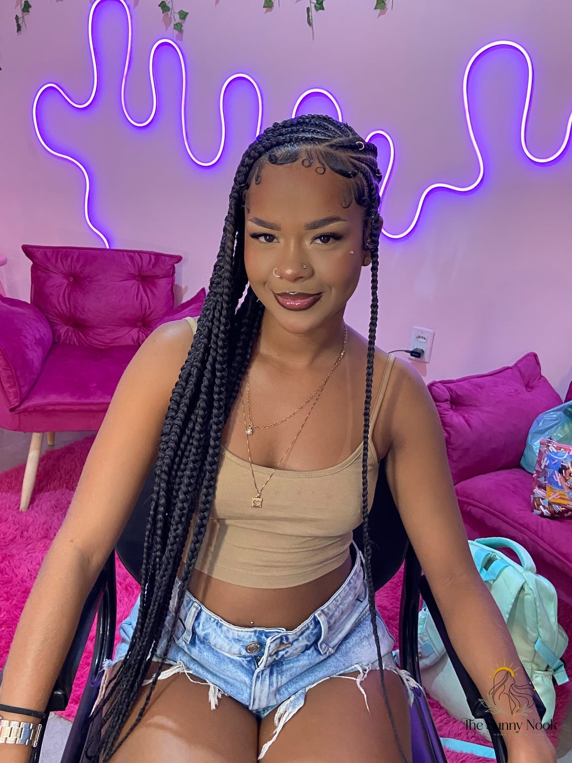12 Braid Ponytail Hairstyles That Are Trending on Pinterest This Week 11 Box Braids with Curly Pieces That Soften the Whole Thing