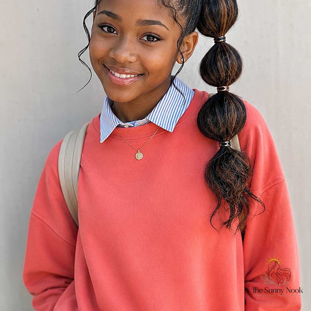13 Short 4C Hairstyles Natural Hair Everyone Is Pinning Right Now 3 Braided Bubble Ponytail with Highlights
