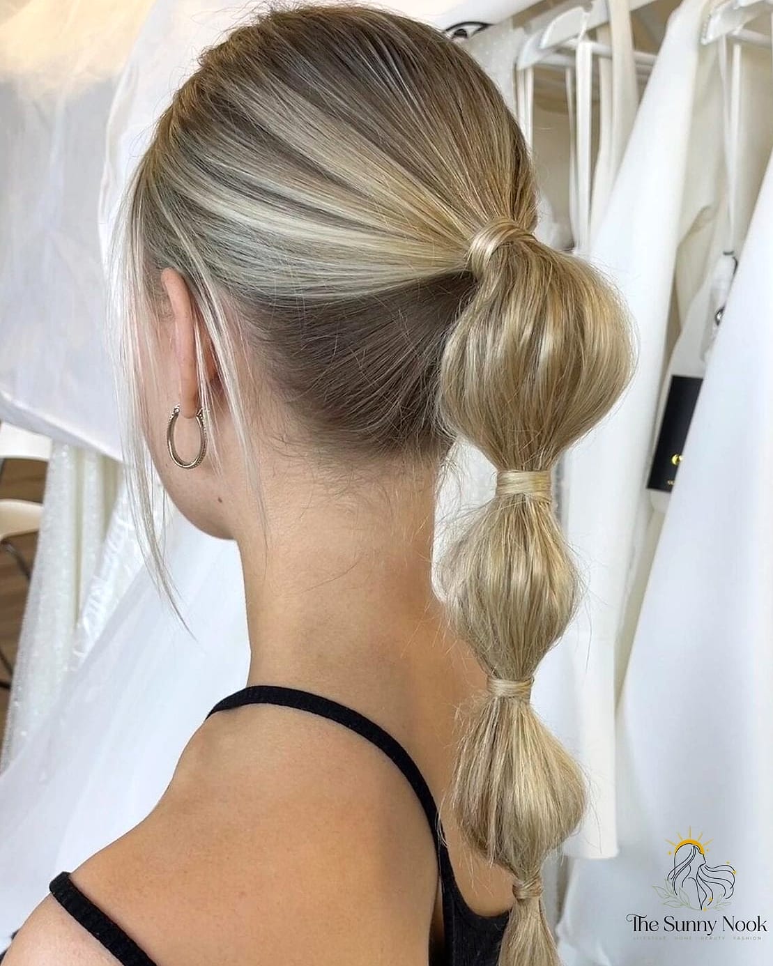 13 Cute Quick Braided Hairstyles Ideas You Need to Try Right Now 7 Braided Bubble Ponytail with Highlights