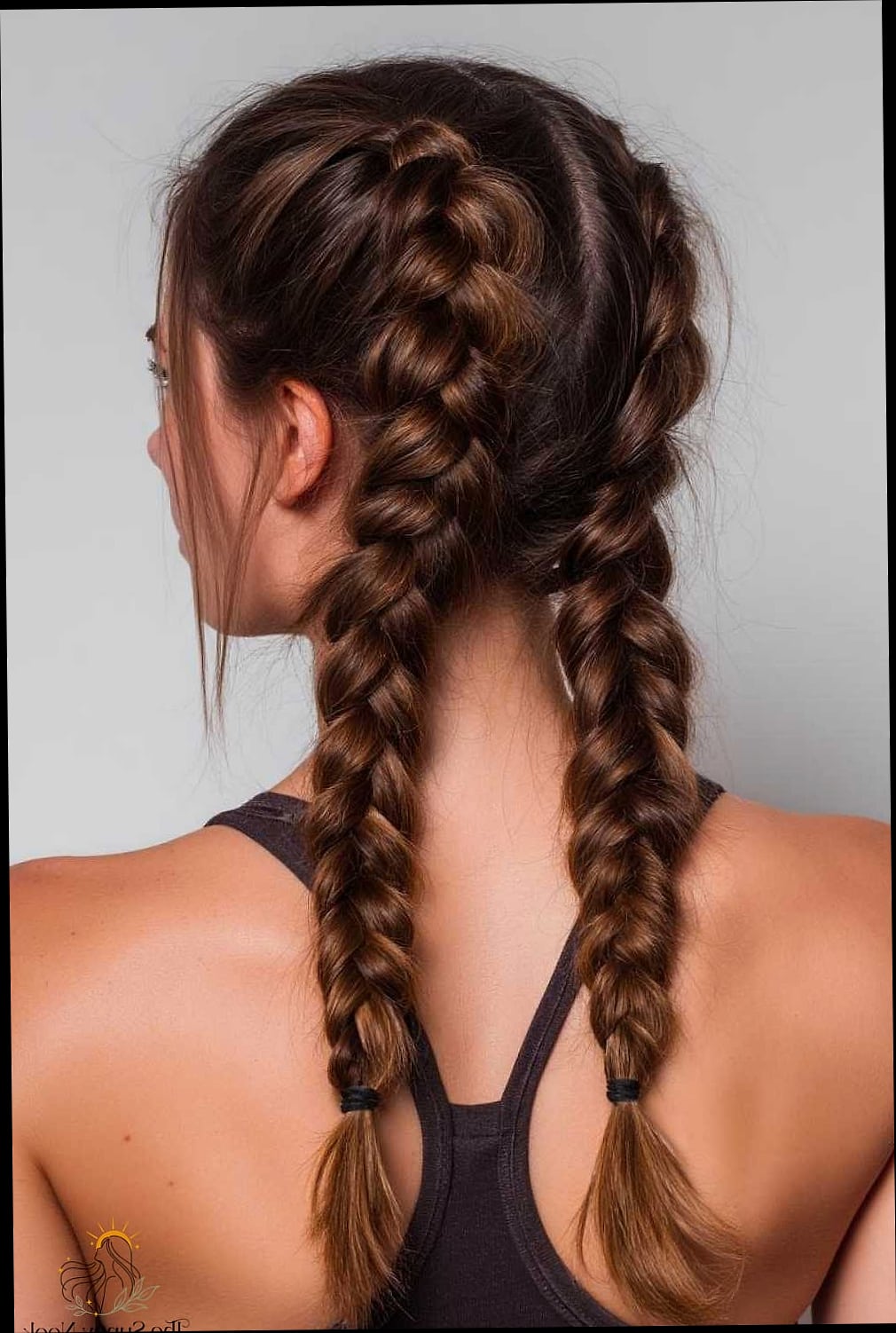 16 Gym Hairstyles For Medium Hair Inspo That's Giving Us Everything 8 Braided Crown