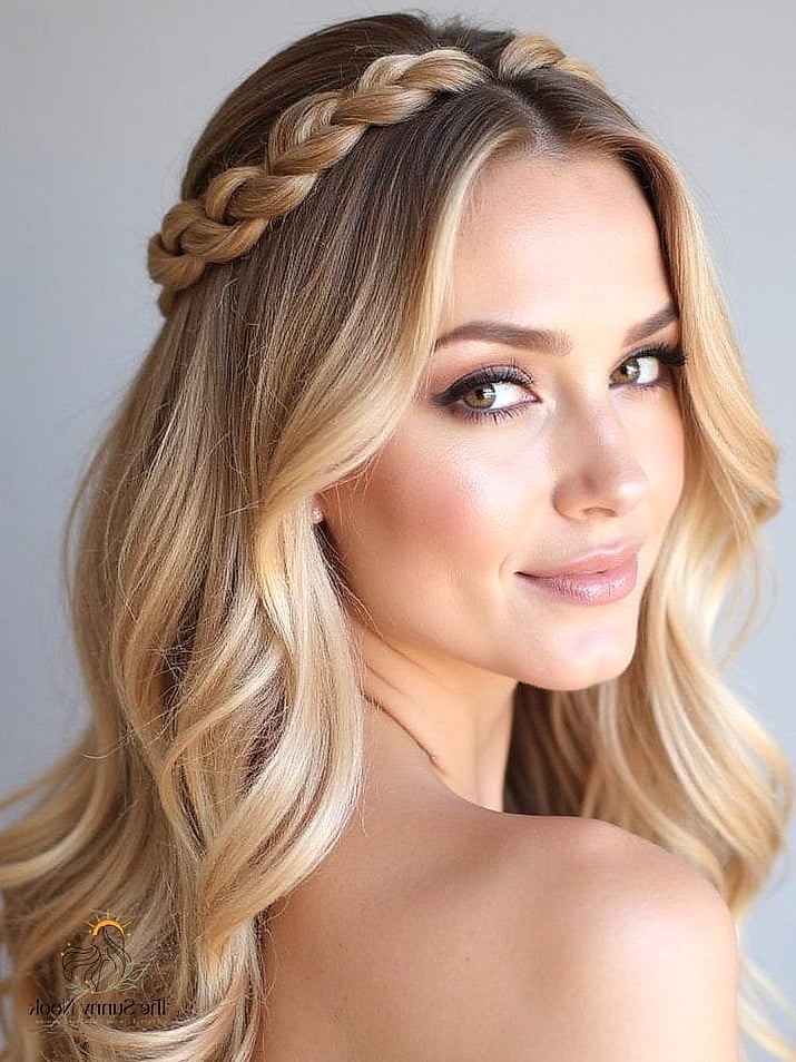 27 Stunning One Braid Hairstyles Worth Bookmarking Today 3 Braided Half-Up Crown
