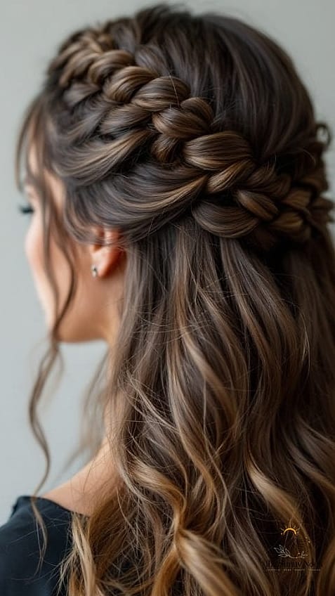14 Stunning Easy Hairstyles Braids Worth Bookmarking Today 7 Braided Half-Up Style