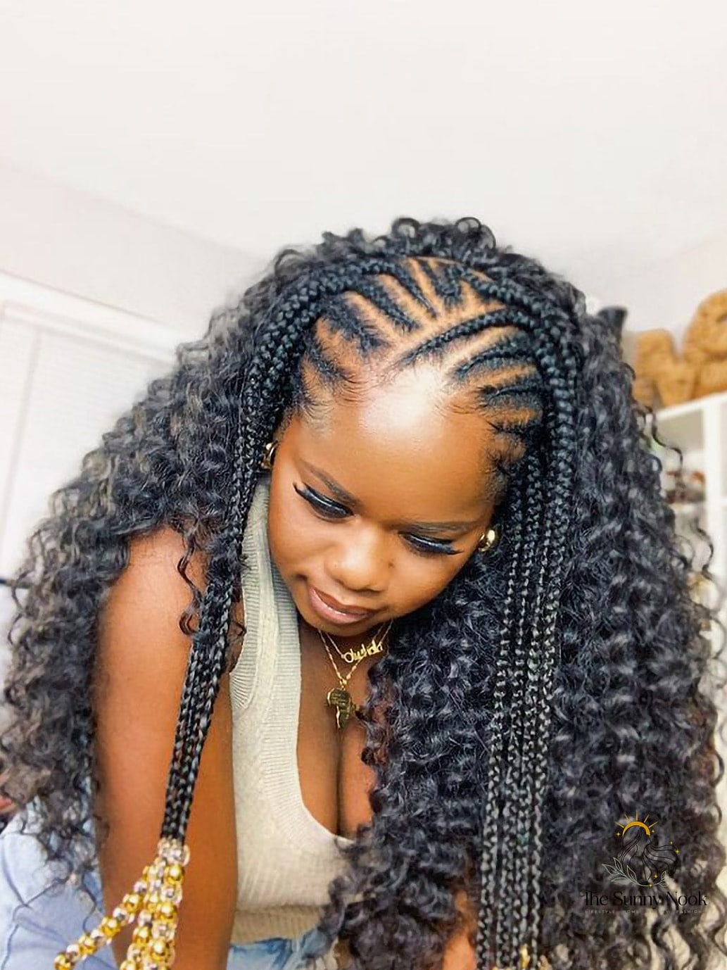 13 Cute Hairstyles For Braids That Are Both Cute and Low Maintenance 5 Braided Half-Up Half-Down