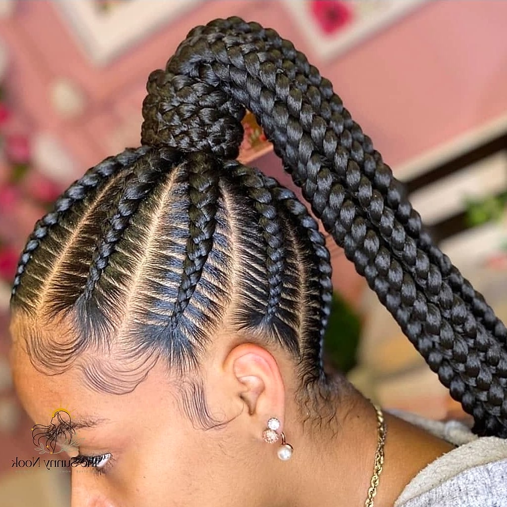 13 Cute Hairstyles For Braids That Are Both Cute and Low Maintenance 9 Braided Ponytail