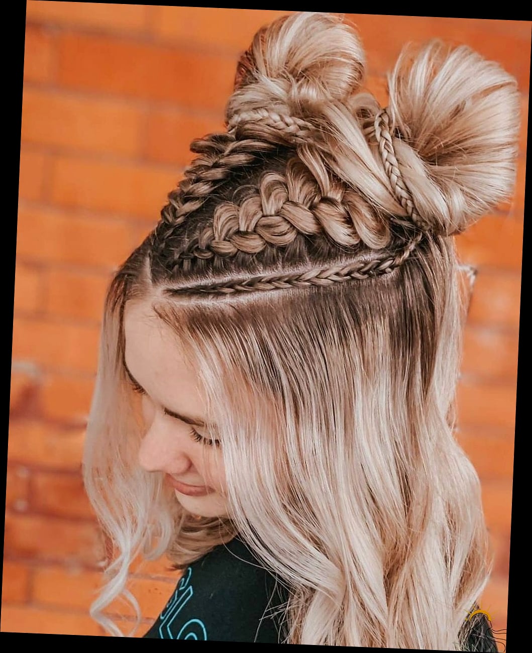 17 Hairstyles For Short Hair Braids That Are Actually Easy to DIY 7 Braided Space Buns