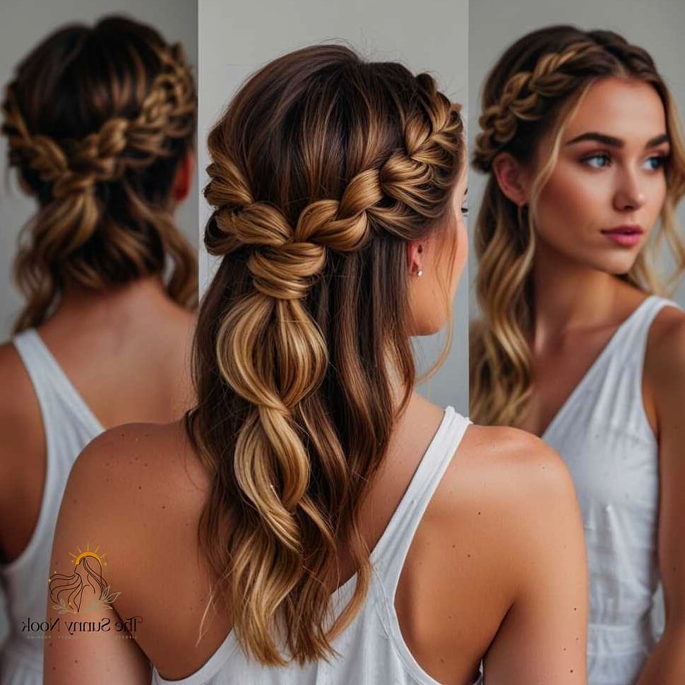 27 Stunning One Braid Hairstyles Worth Bookmarking Today 21 Braid with Halo Twist Detail