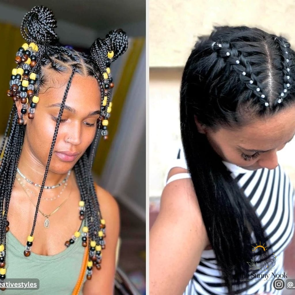 21 Hairstyles For Thick Hair Medium to Save Before They Blow Up 9 Braids with Beads Ideas for Ultimate Dazzling Style