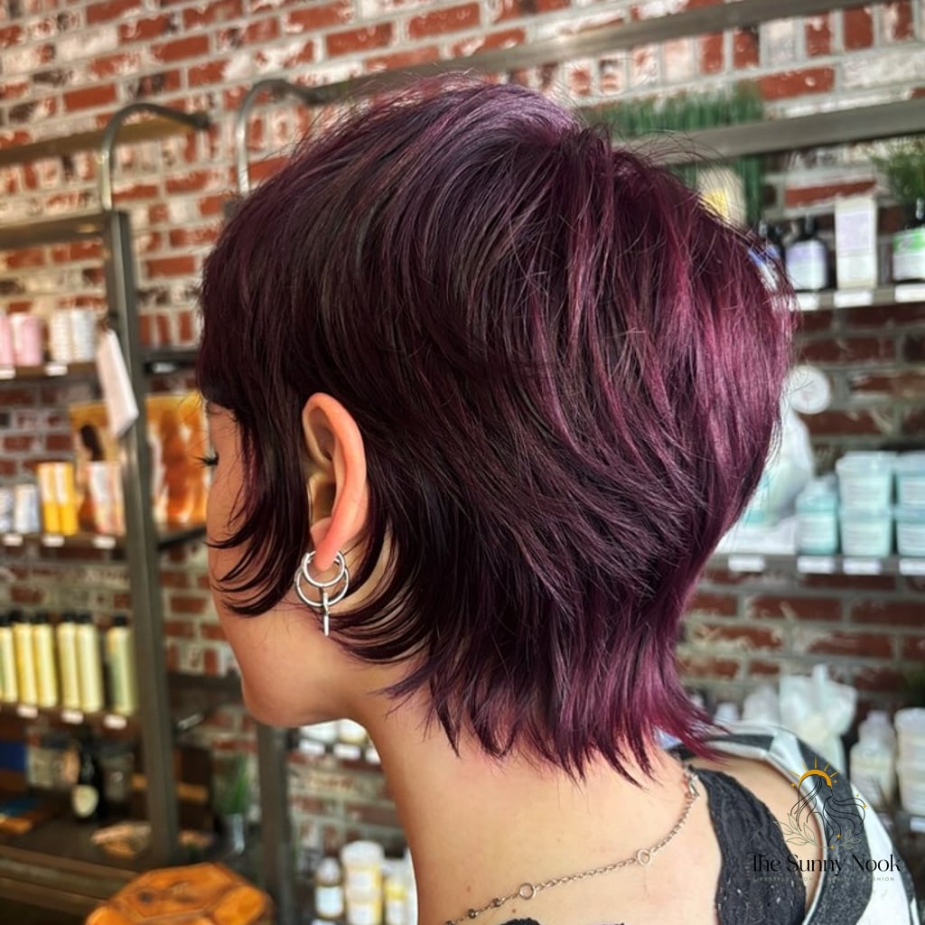 23 Cute Short Hair Hairstyles Perfect for Your Next Salon Appointment 2 Burgundy Pixie with Warmth and Depth