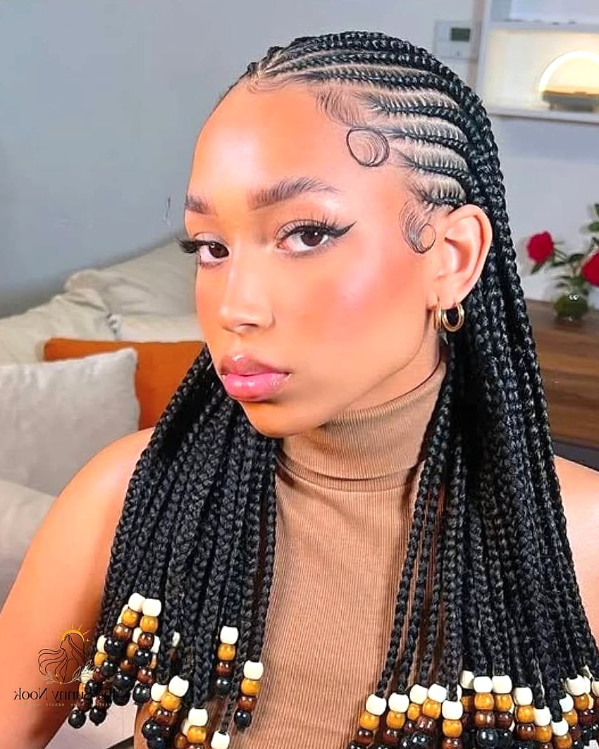 7 Ceres Braid Hairstyles That Are Both Cute and Low Maintenance 6 Ceres Braids With Beads