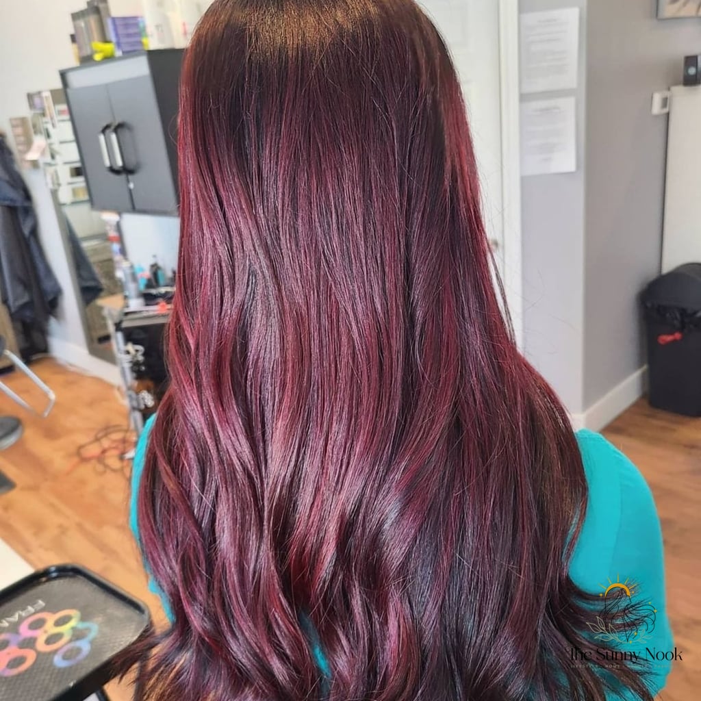 17 Short Hair Hairstyles For Wedding Indian to Save Before They Blow Up 2 Charming Burgundy Highlights on Black Hair