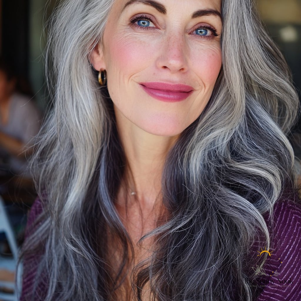 30 Cute Long Hairstyles You'll Want to Re-Create Immediately 24 Chic Silver Waves with Soft Layering