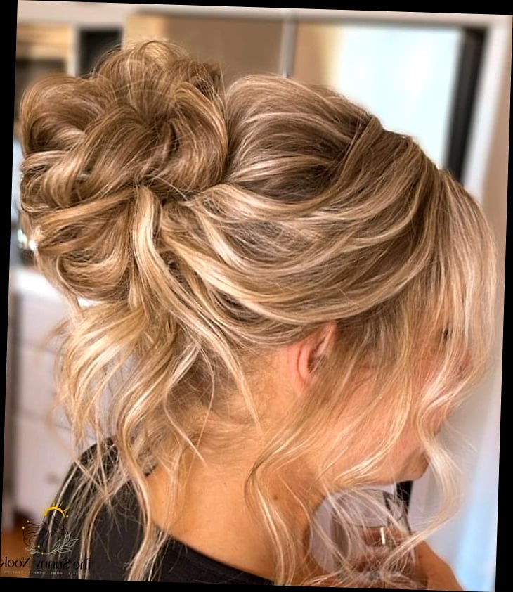 19 Messy Bun Tutorial For Medium Hair That Belong on Your Inspiration Board 10 Chic Textured Messy Bun with Soft Waves