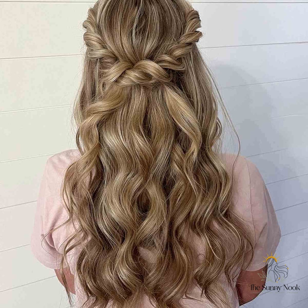 11 College Hairstyles For Long Hair Everyone Is Pinning Right Now 12 Classic Half Up with Braided Headband
