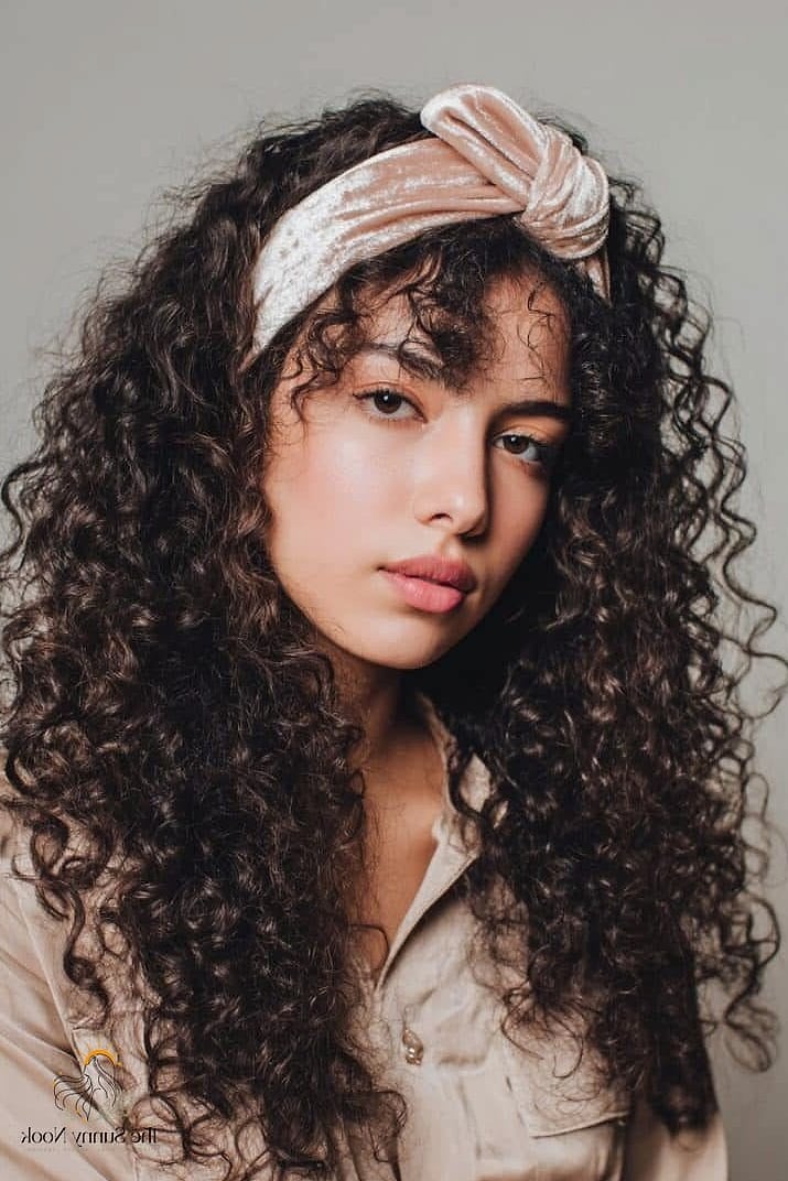 21 Headband Hairstyles Curly Hair Everyone Is Pinning Right Now 2 The Classic Slim Headband Pull-Back