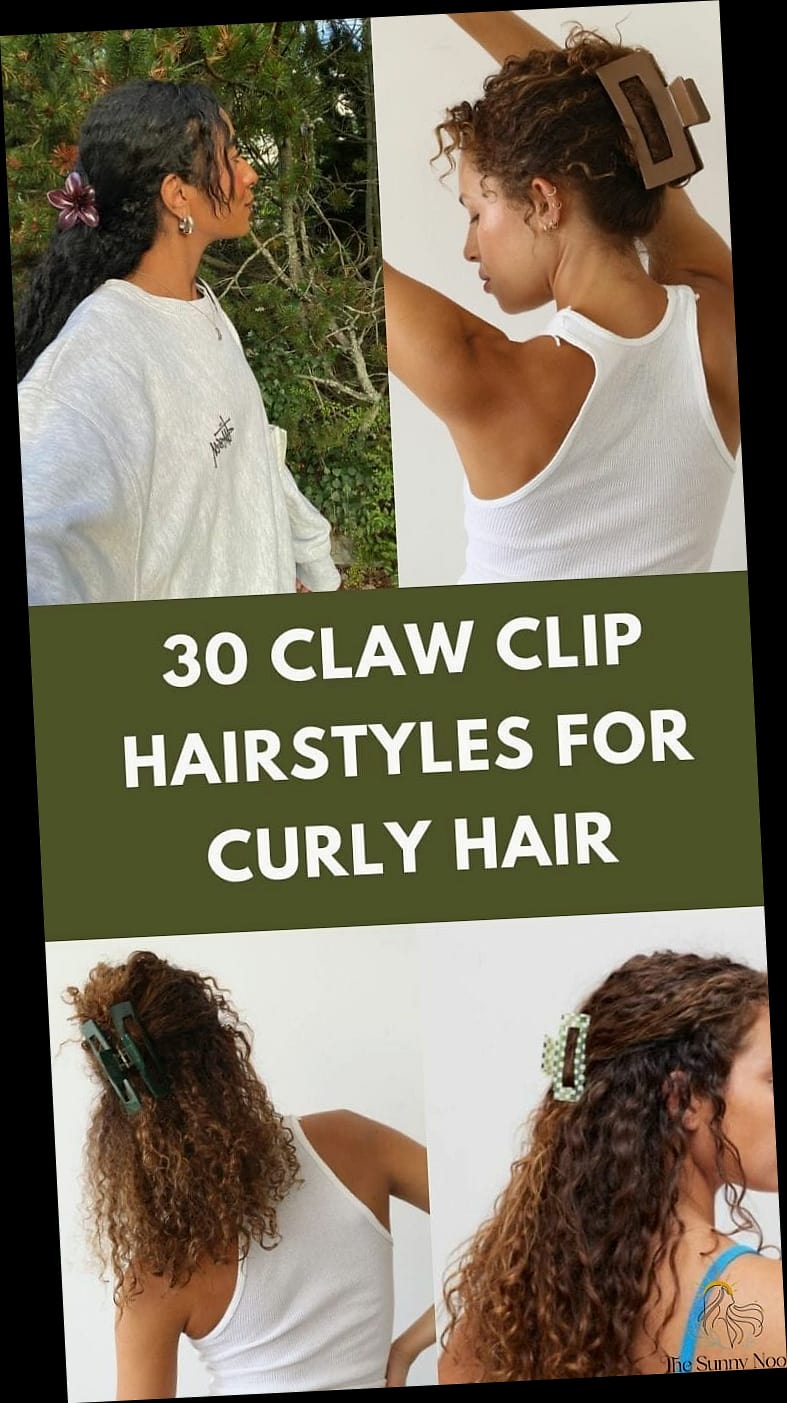 19 Claw Clip Hairstyles Curly Hair Ideas You Need to Try Right Now 16 Claw Clip Curls with Face-Framing Layers