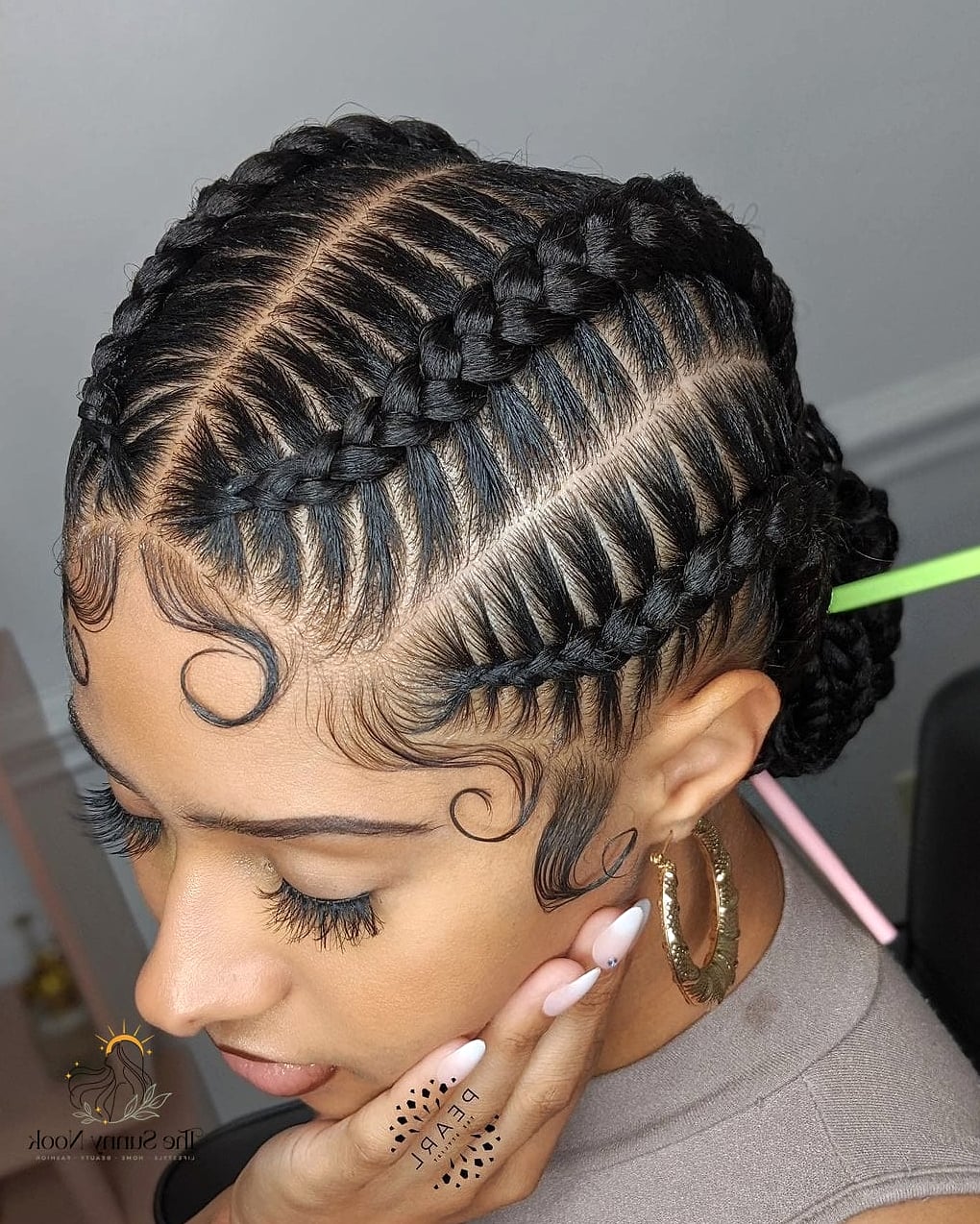 16 Simple Braid Hairstyles That Are Trending on Pinterest This Week 13 Cornrows with Curls and Braids