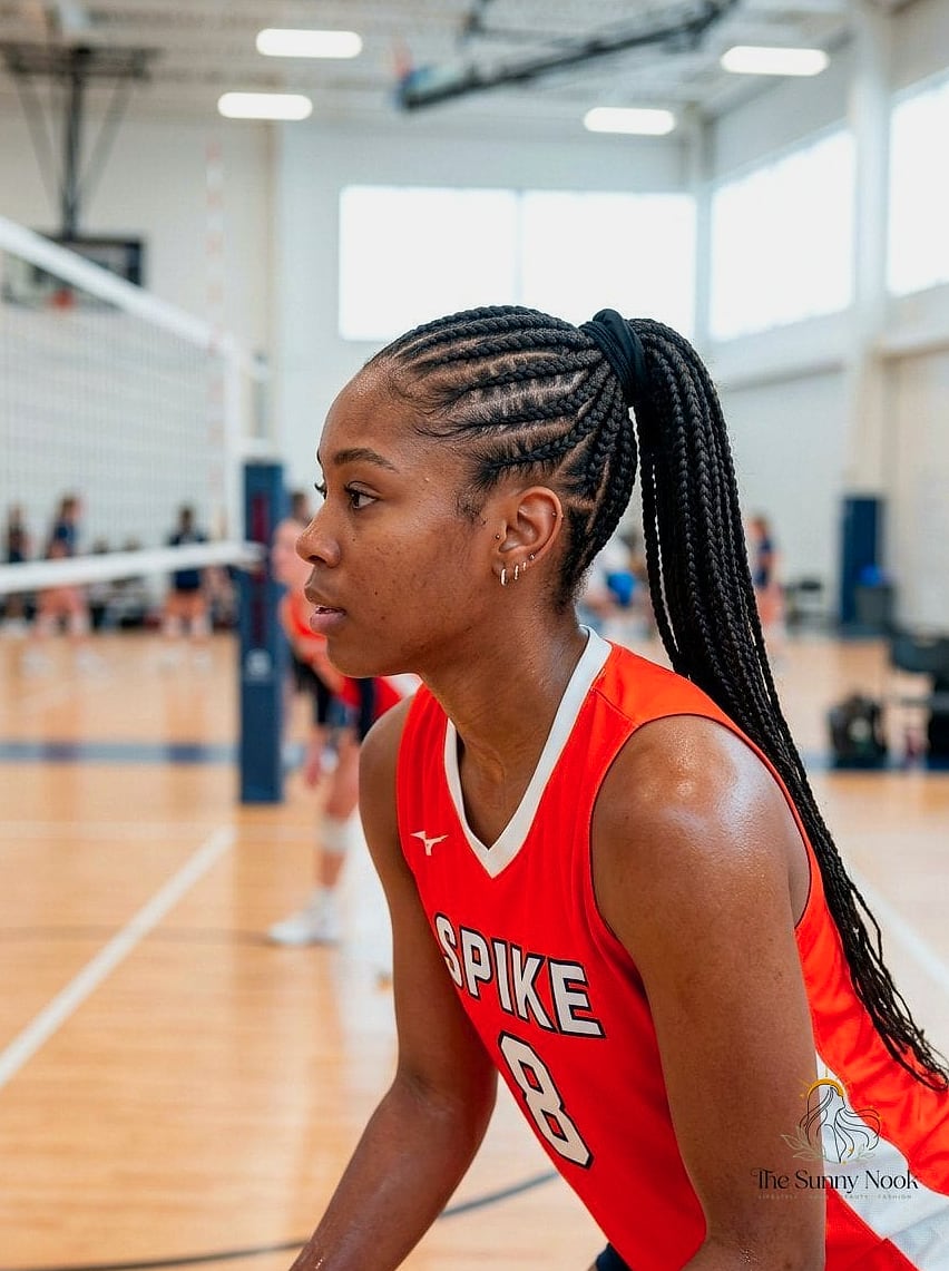 Cornrows into a Ponytail