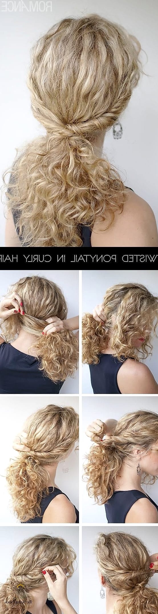 19 Curly Hairstyles Easy That Are Actually Easy to DIY 16 Curling with a Ponytail