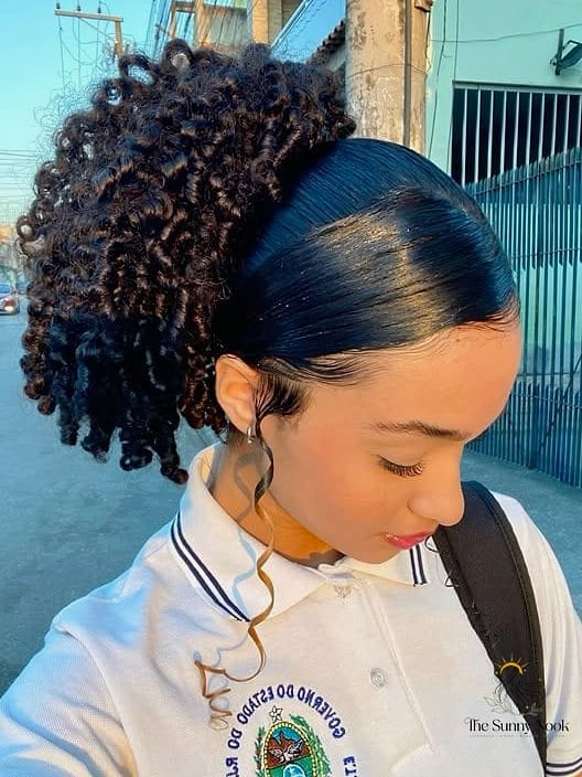 Curly Afro Puff
