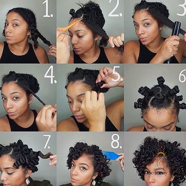 Curly Bantu Knots