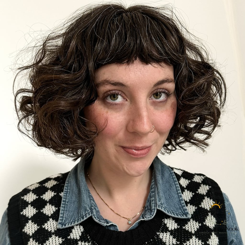 Curly Bob with a Micro Fringe for the Bold