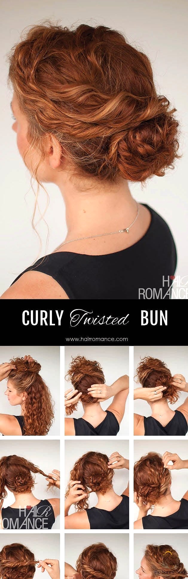 17 Simple Bun Hairstyles That Are Actually Easy to DIY 13 Curly Bun