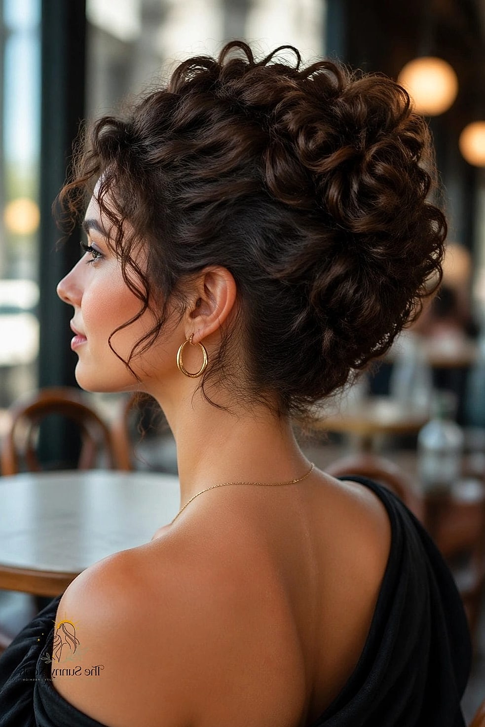 Curly French Twist Updo
