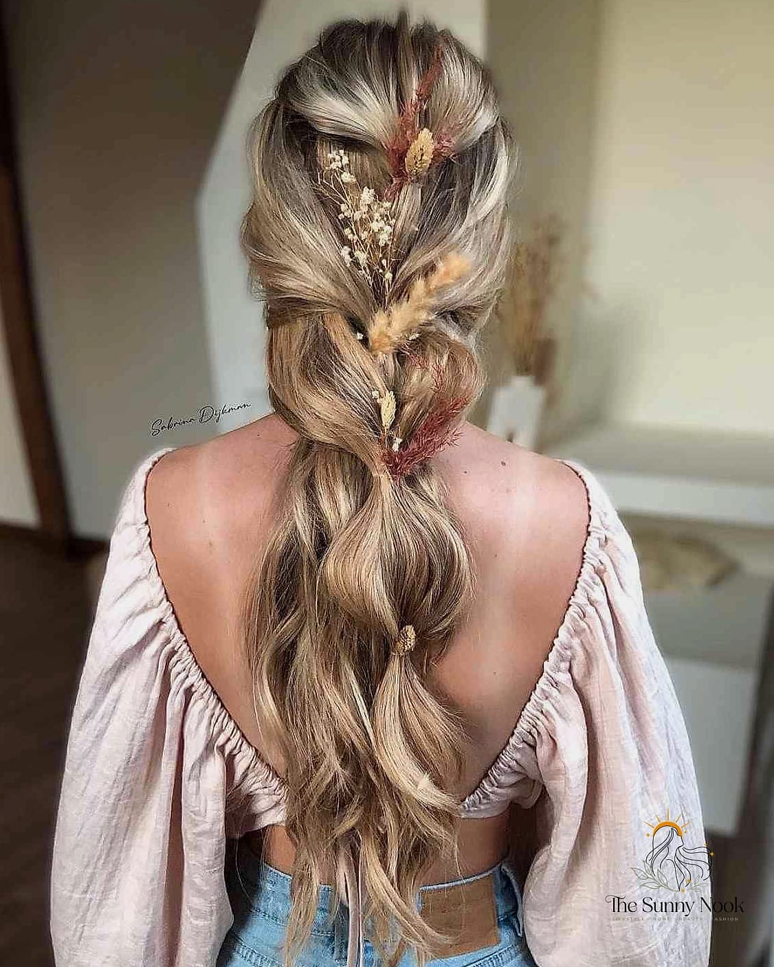 Curly Hair with Hair Accessories