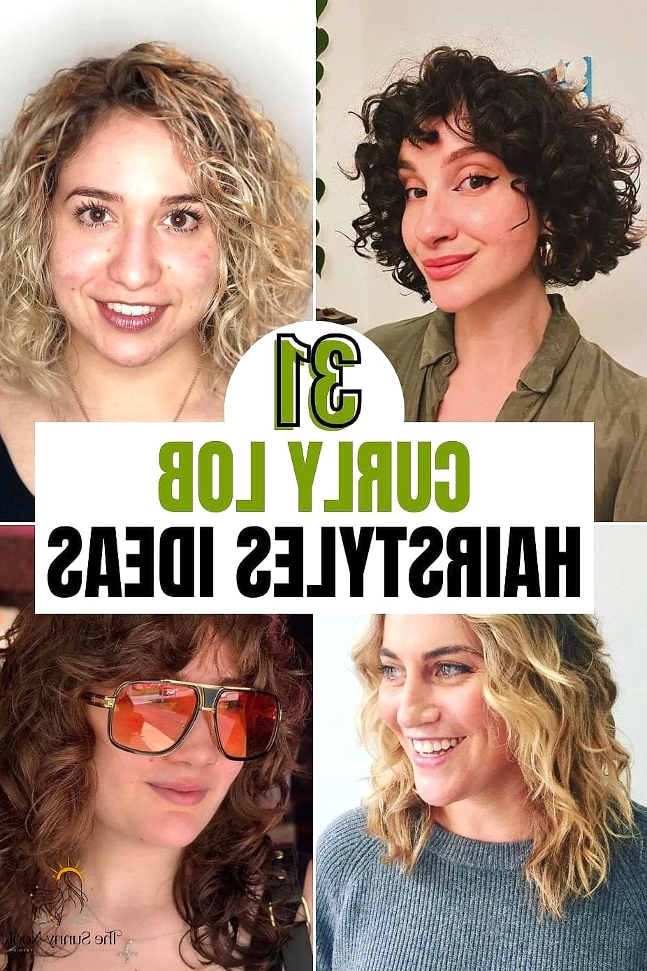 Curly Lob with Side Part