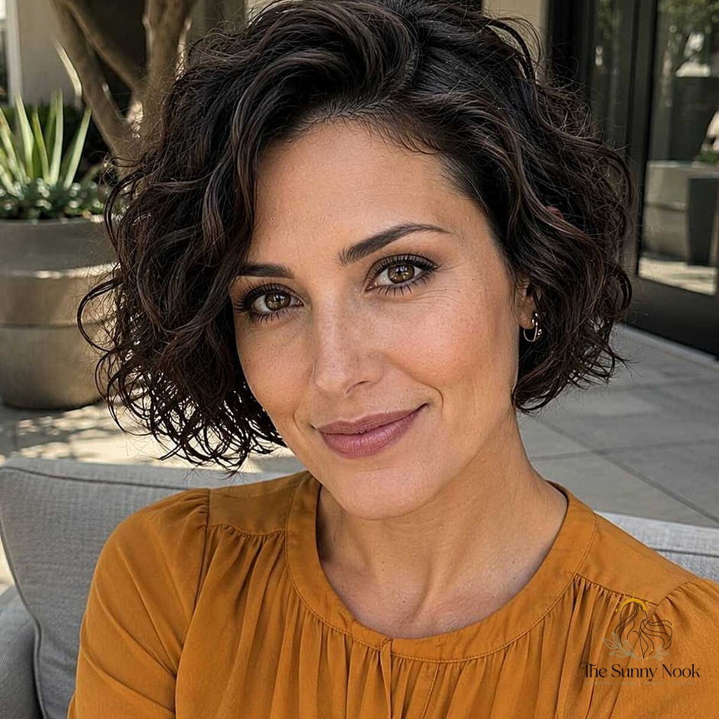 20 Short Korean Hairstyles Perfect for Your Next Salon Appointment 18 The Curly Side-Swept Bob