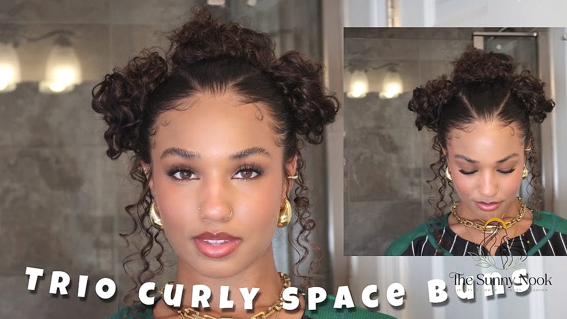 Curly Space Buns