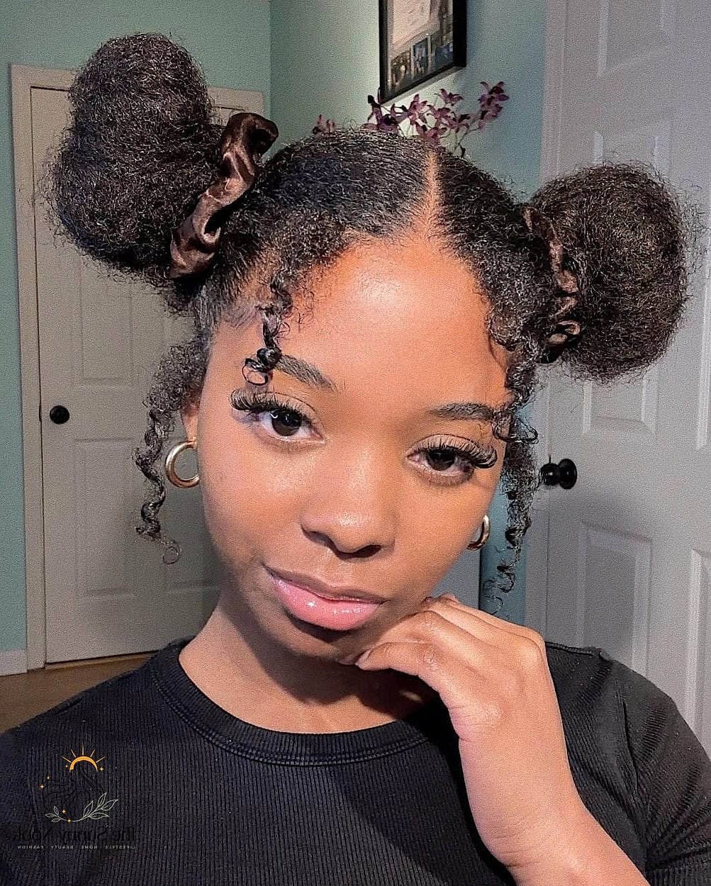 Curly Space Buns