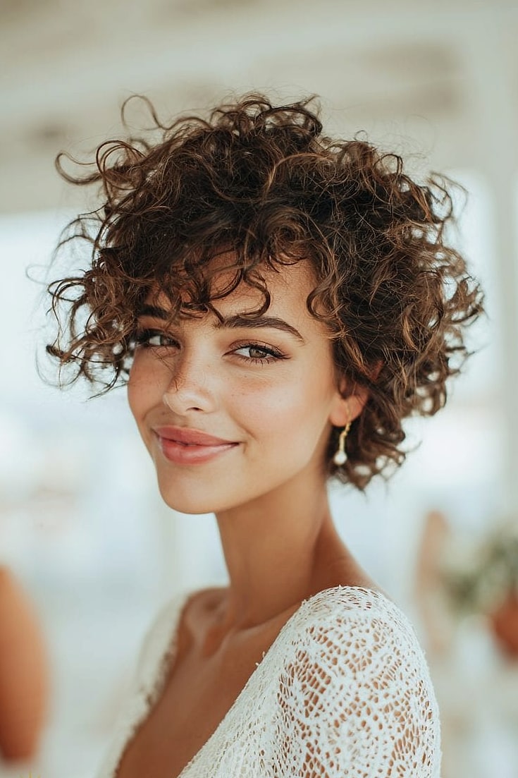 Curly Textured Cut with Ends That Have a Life of Their Own