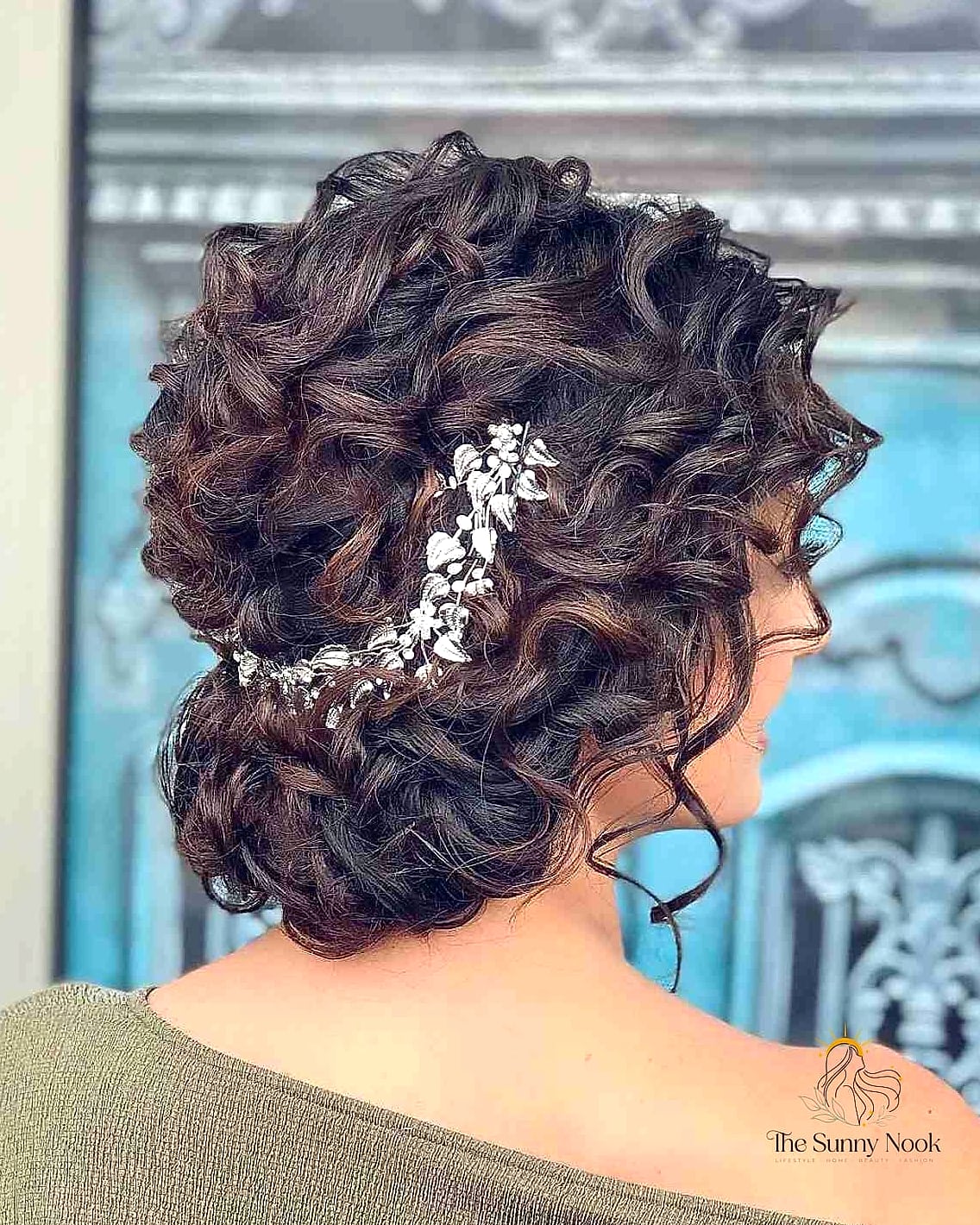 Curly Updo for Brunettes