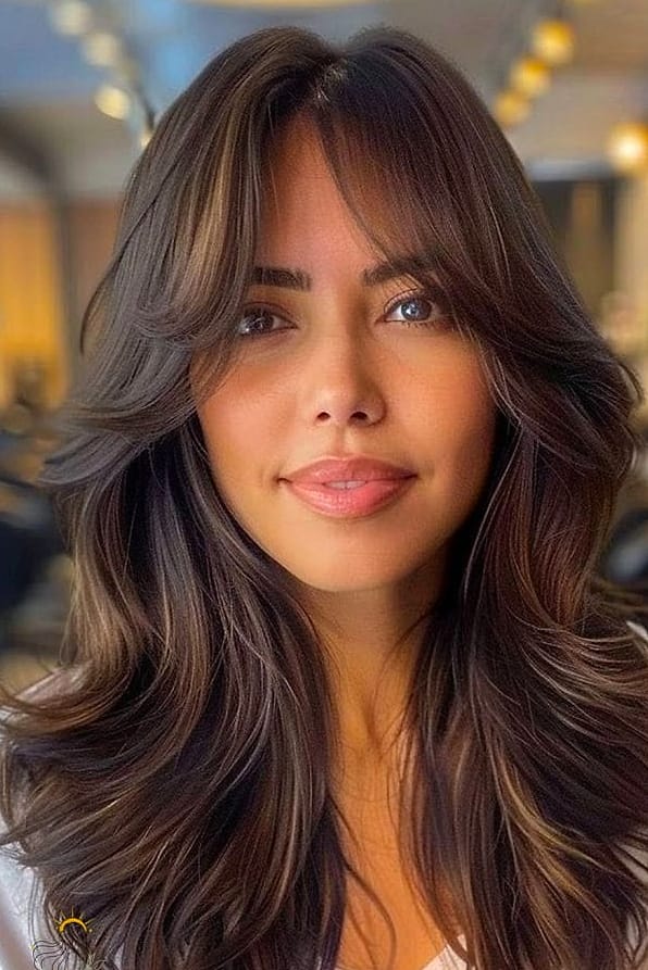 15 Short Alt Hairstyles Everyone Is Pinning Right Now 6 Curtain Bang Lob with Money Piece
