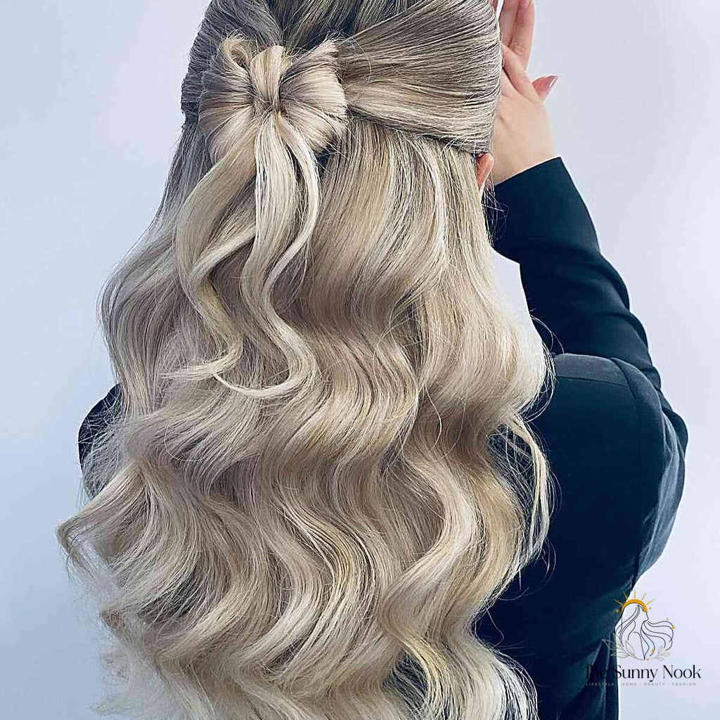 27 Half Up Hairstyles For Long Hair for the Ultimate Glow Up 5 Cute Half Up Hair Bow
