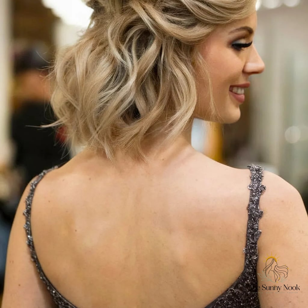 16 Prom Hair Ideas For Short Hair to Save Before They Blow Up 4 Cute Short Wavy Prom Do Style