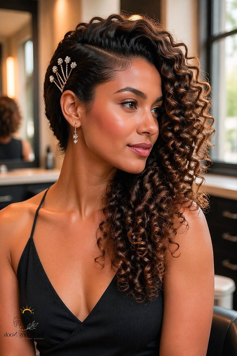 30 Elegant Hairstyles For Curly Hair We're Obsessed With Right Now 25 Deeply Side-Parted Curls