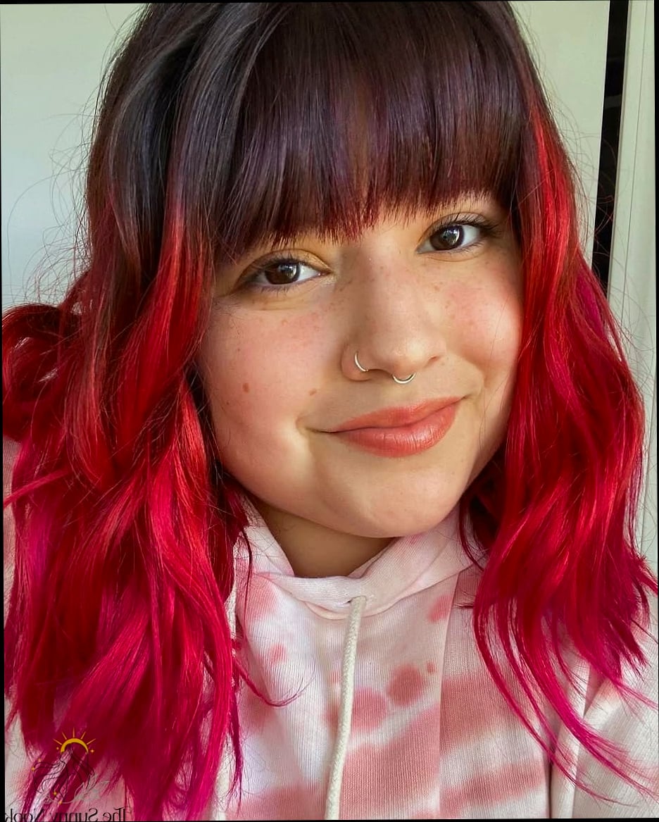 9 Short Hair With Bangs Hairstyles for the Ultimate Glow Up 6 Dip Dye on Blonde Hair with Bangs