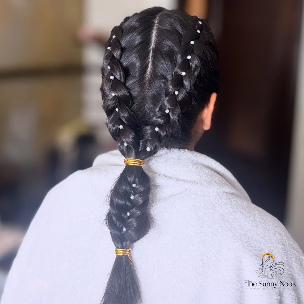 23 Braid Hairstyles For Long Hair You'll Want to Re-Create Immediately 9 Double Braids into a Low Ponytail, and Those Beads Are Everything