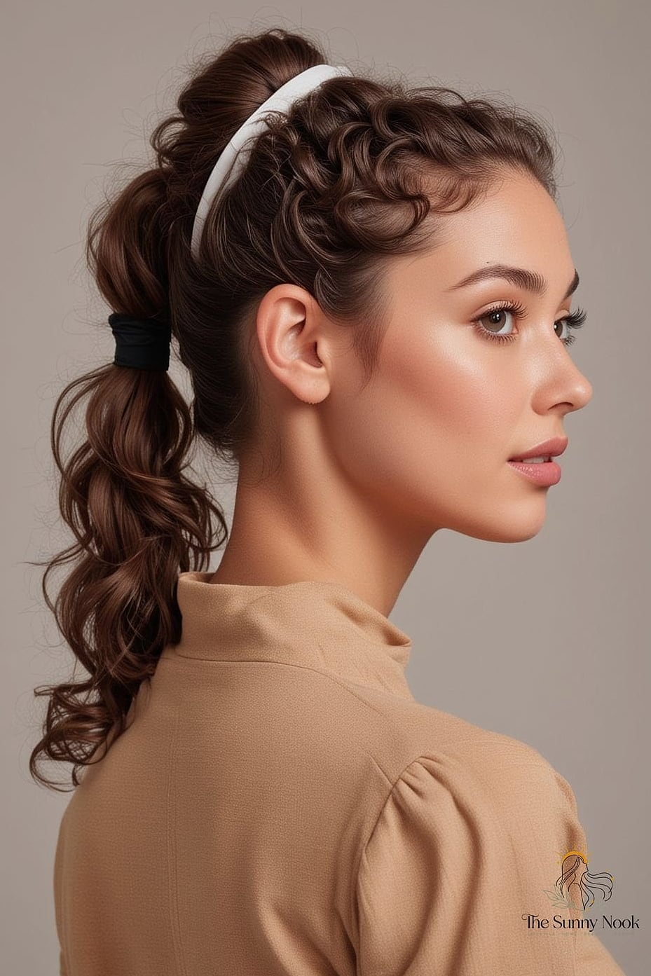 21 Headband Hairstyles Curly Hair Everyone Is Pinning Right Now 15 Double Headband Layered Look